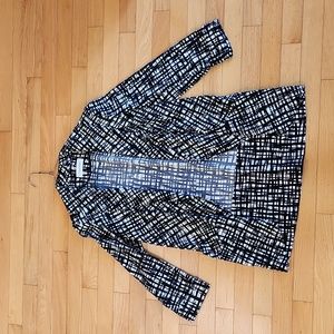 Calvin Klein Black and White Casual Blazer